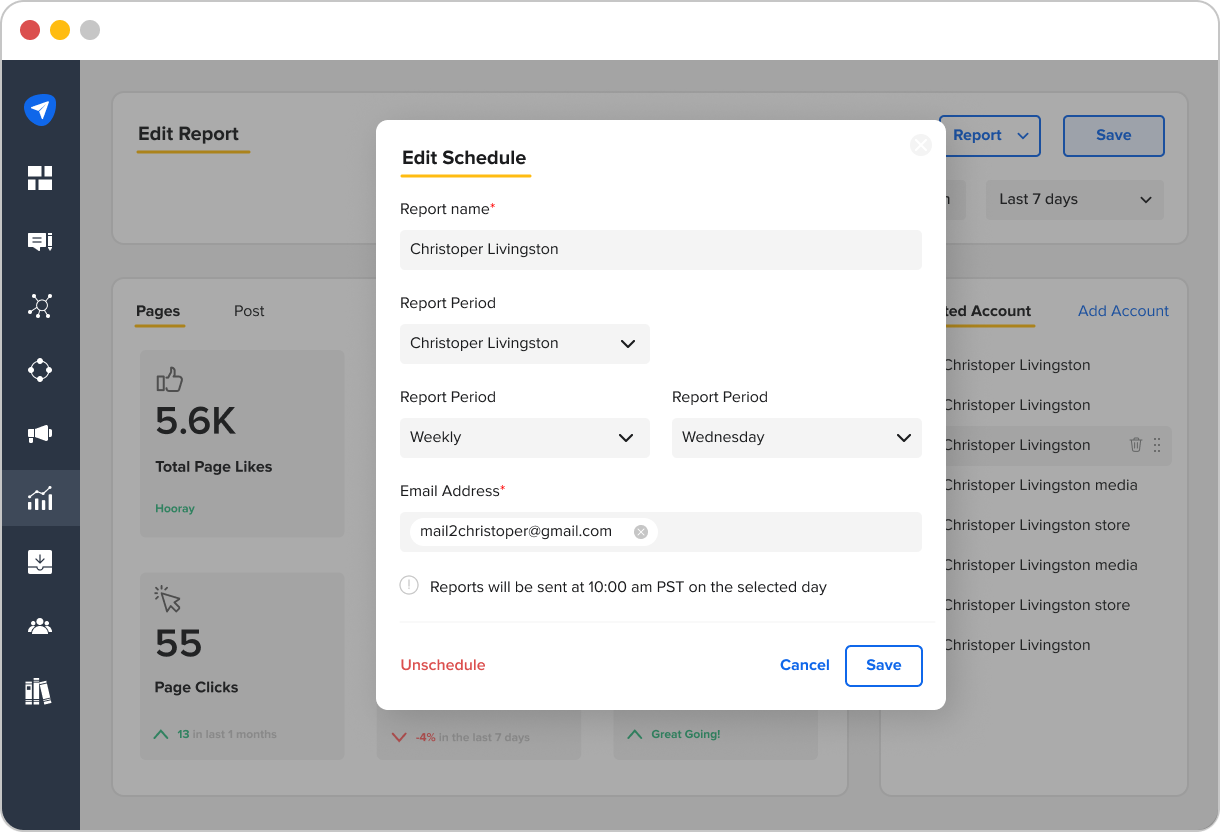 Auto-Schedule Compiled Reports