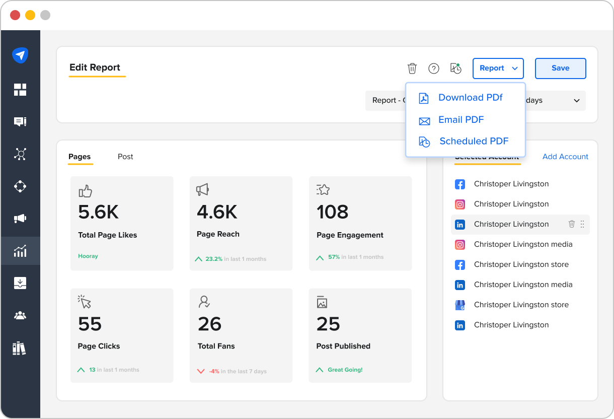 Manage and Save Combined Reports