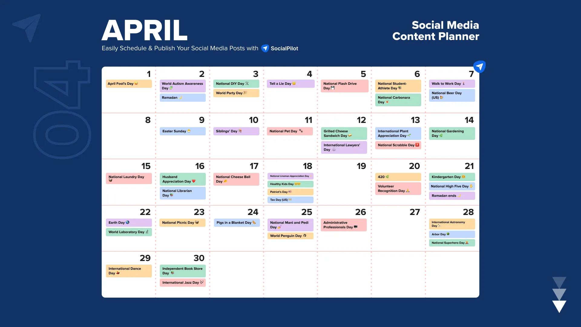 April Social Media Holidays April Social Media Holidays