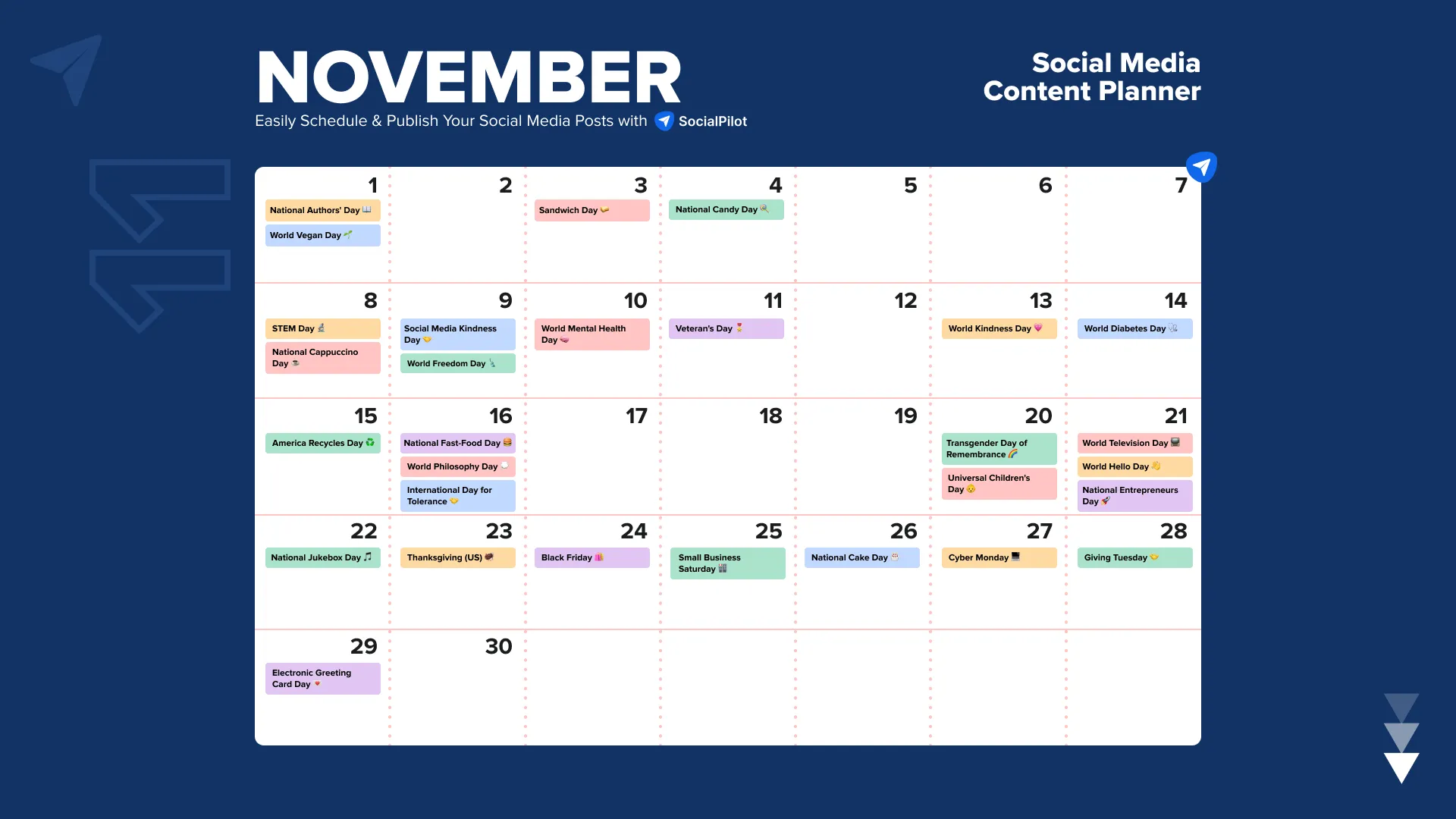 November Social Media Holidays November Social Media Holidays