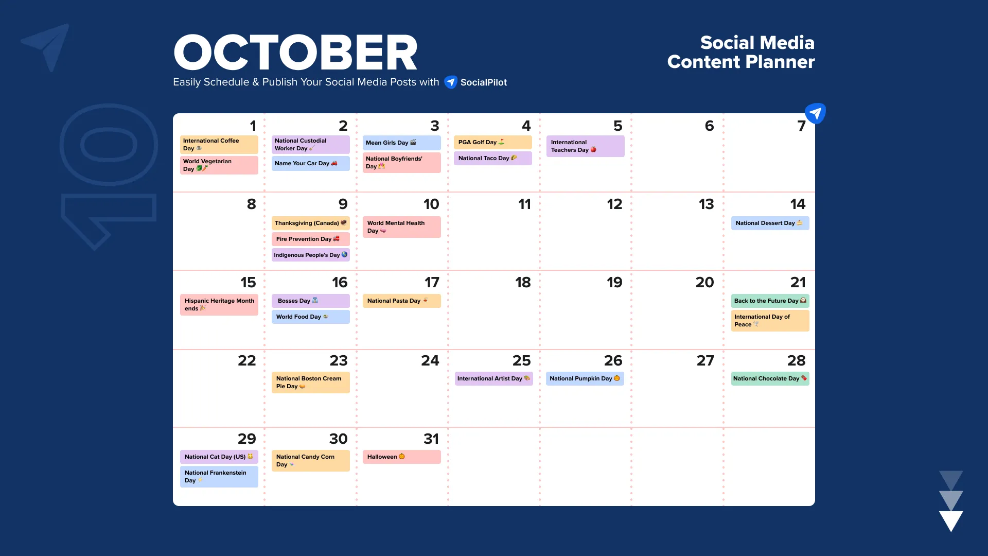 October Social Media Holidays October Social Media Holidays