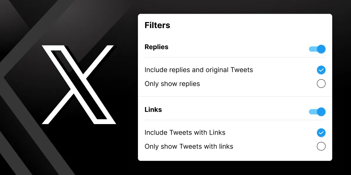 Search on twitter with Filters