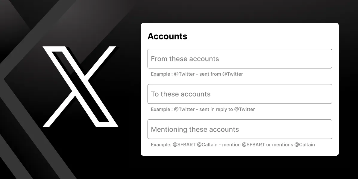 Search on twitter with Accounts