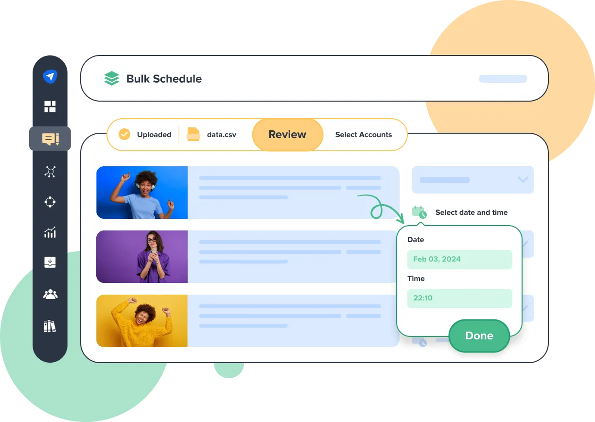 Social Media Bulk Scheduling & Mass Post Planner - SocialPilot