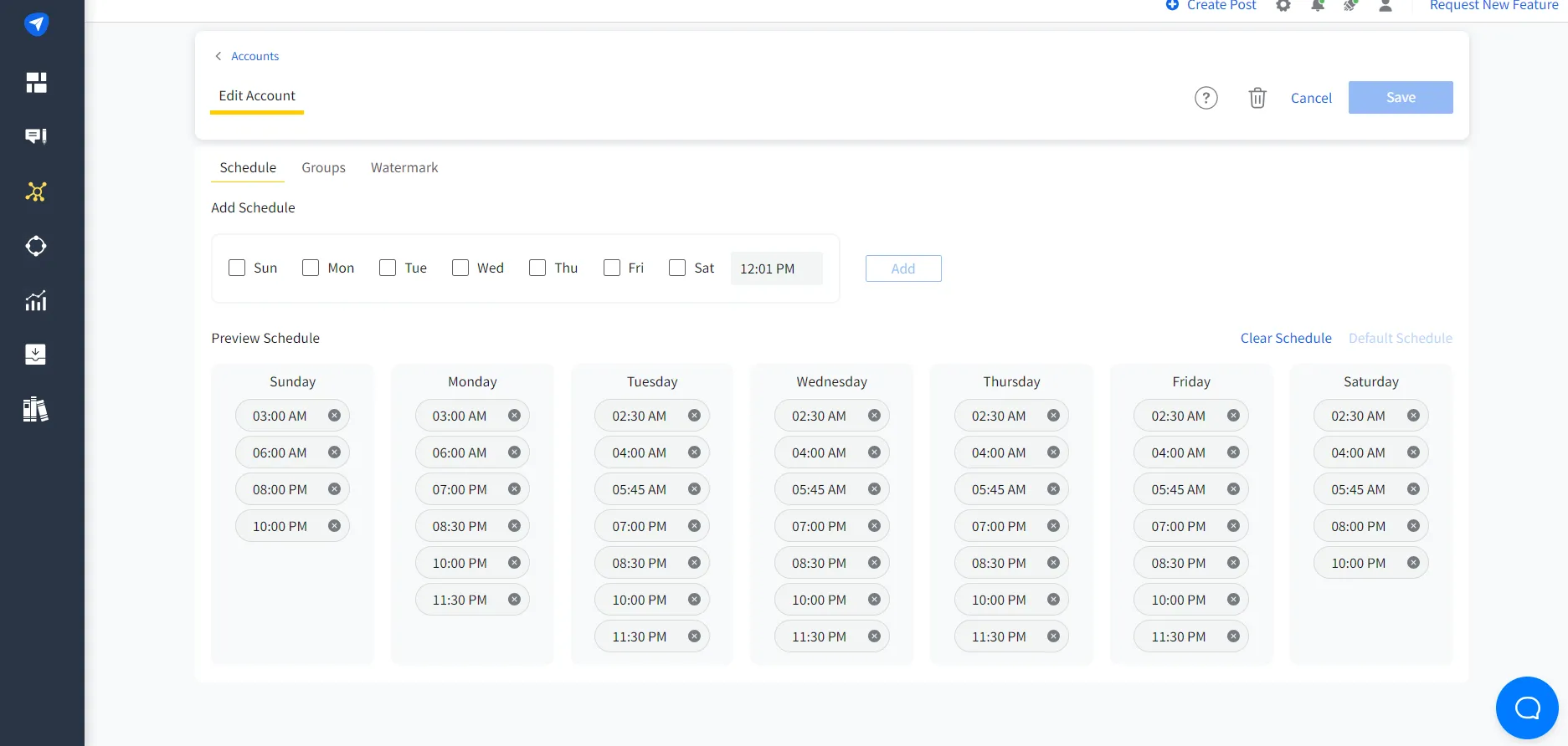 social media scheduling and management tool