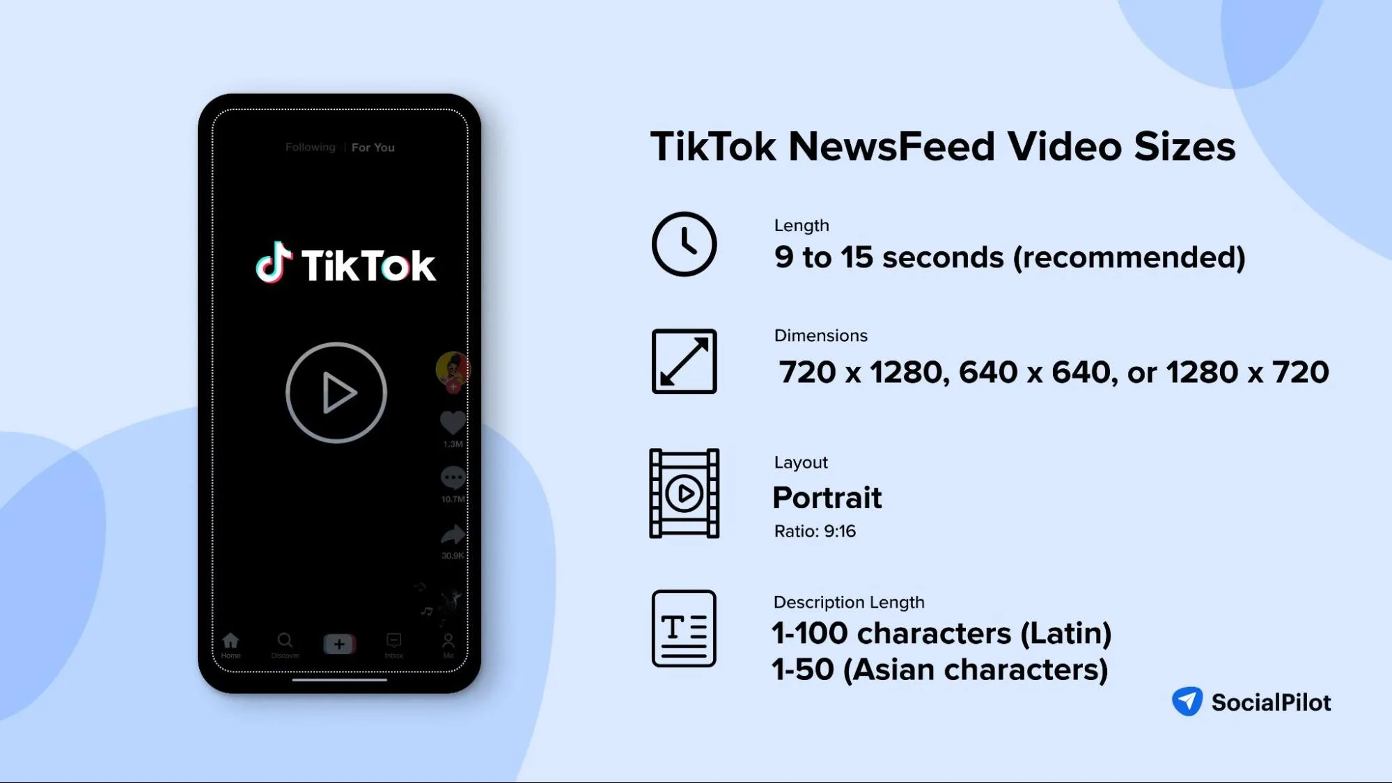 TikTok Newsfeed Video Sizes