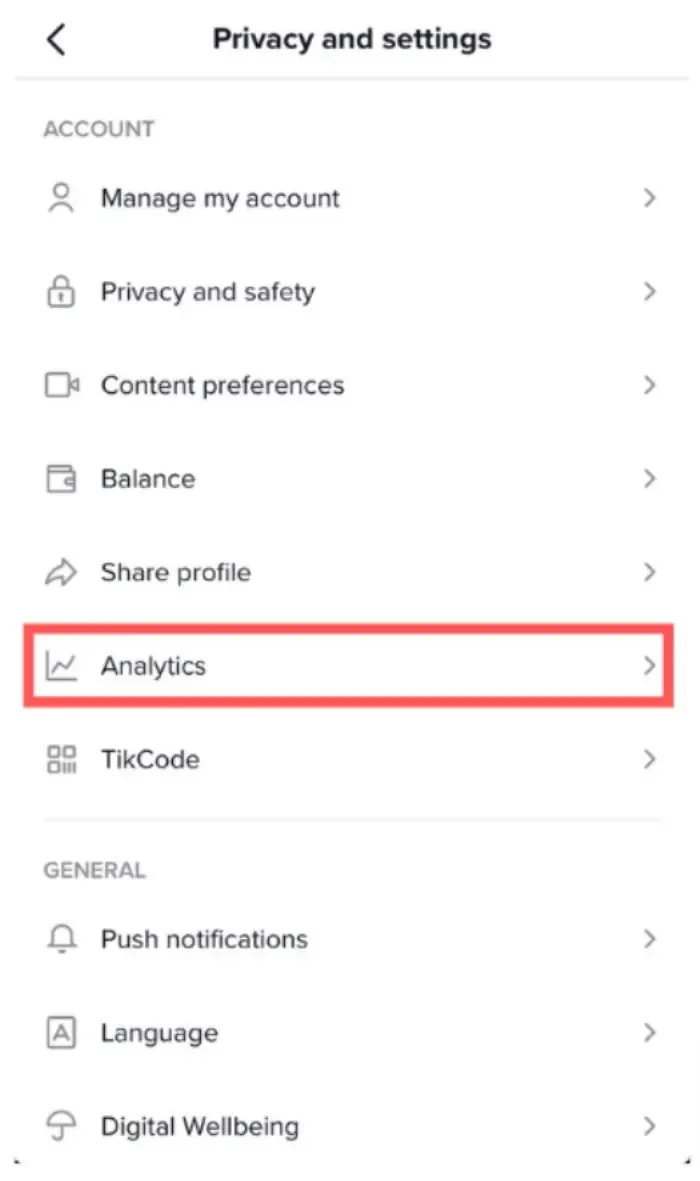 TikTok analytics