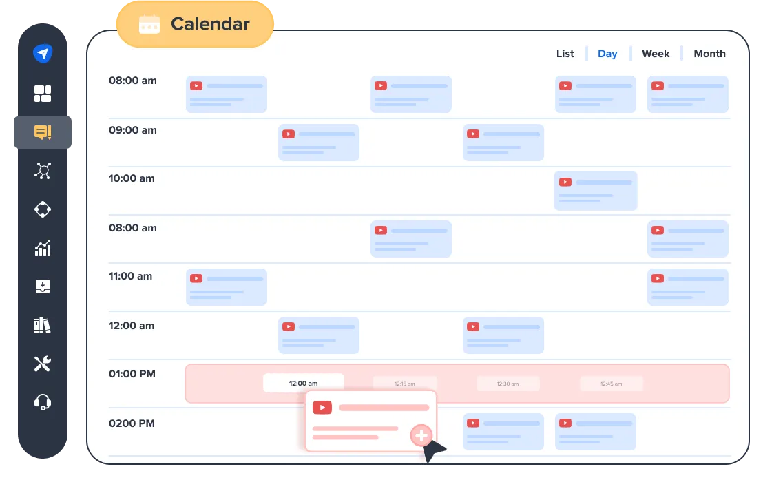 Youtube Calendar