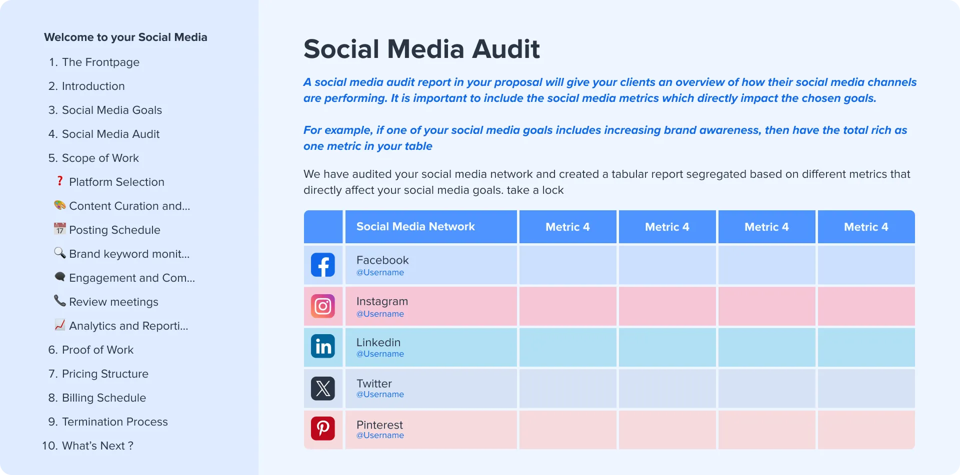 Social Media Audit