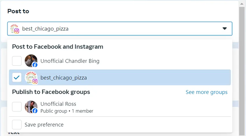 Select Profile to Schedule Post