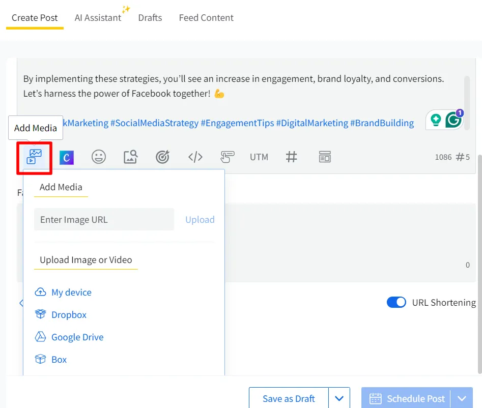 SocialPilot also supports Local Device Format