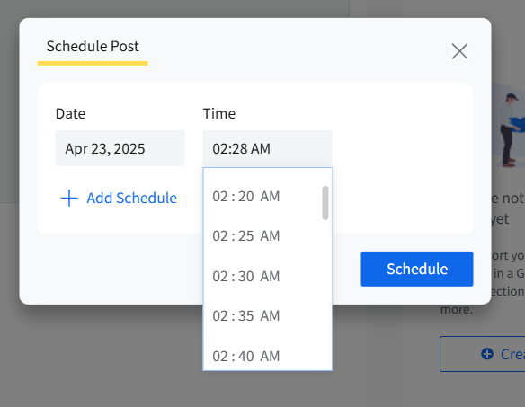 Instagram story schedule post