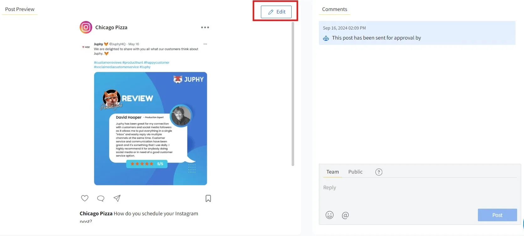 Click on the post you want to edit