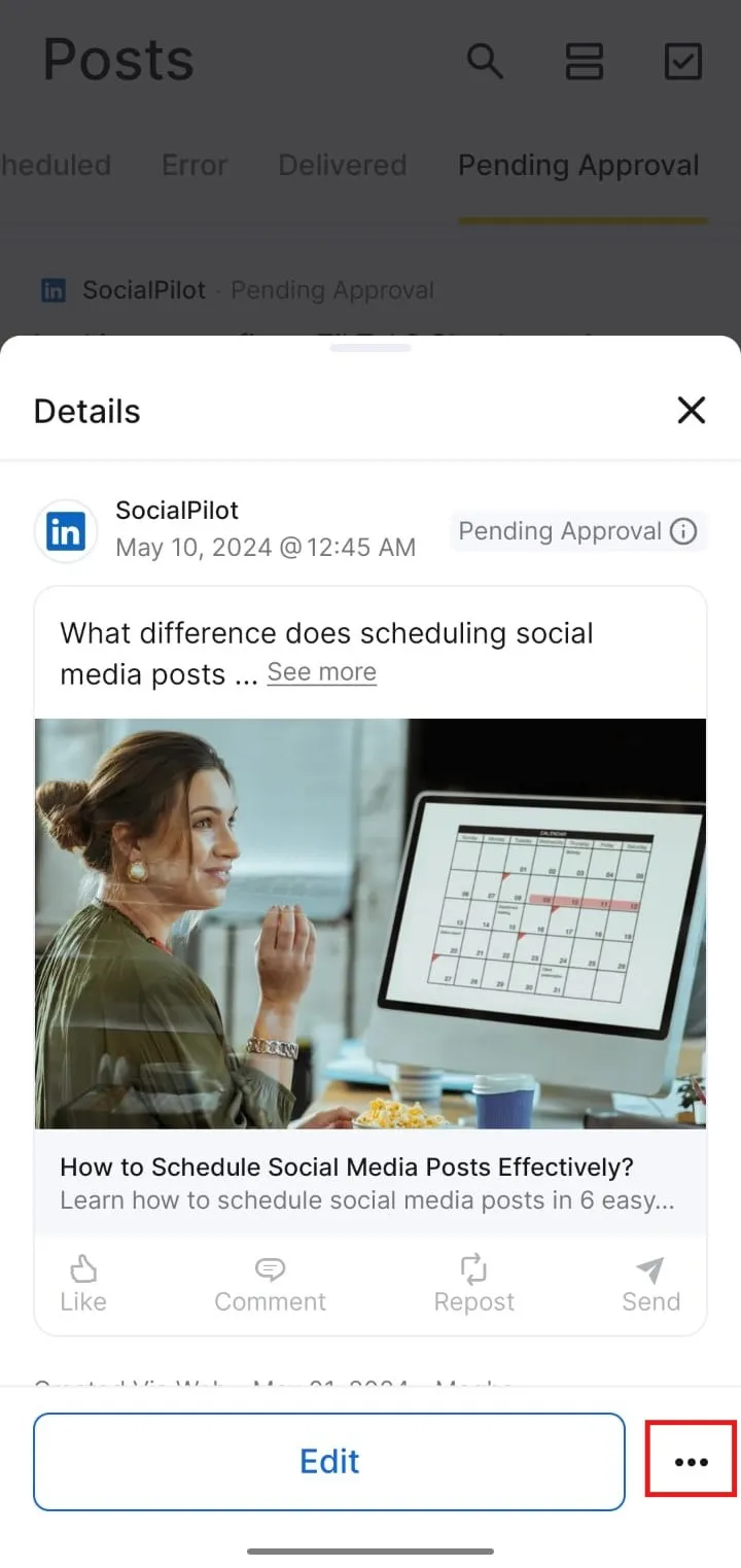 Click on three dots
