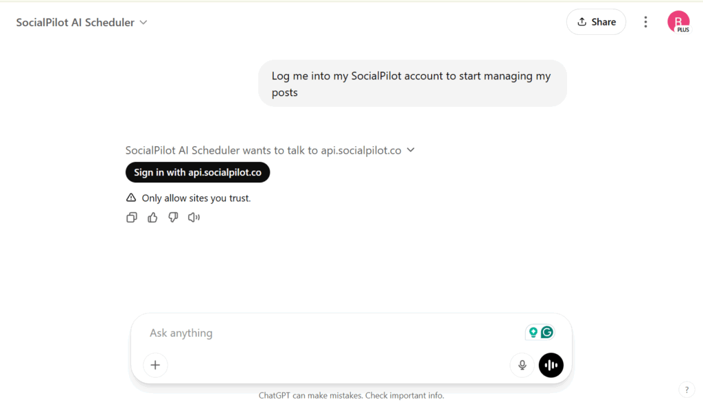 SocialPilot AI scheduler