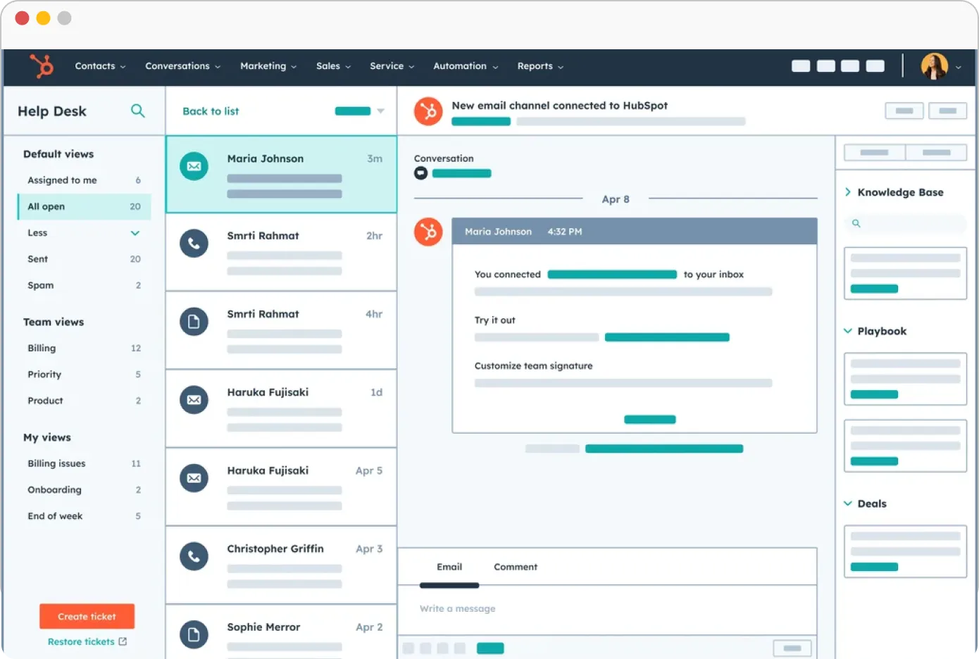 HubSpot Help Desk