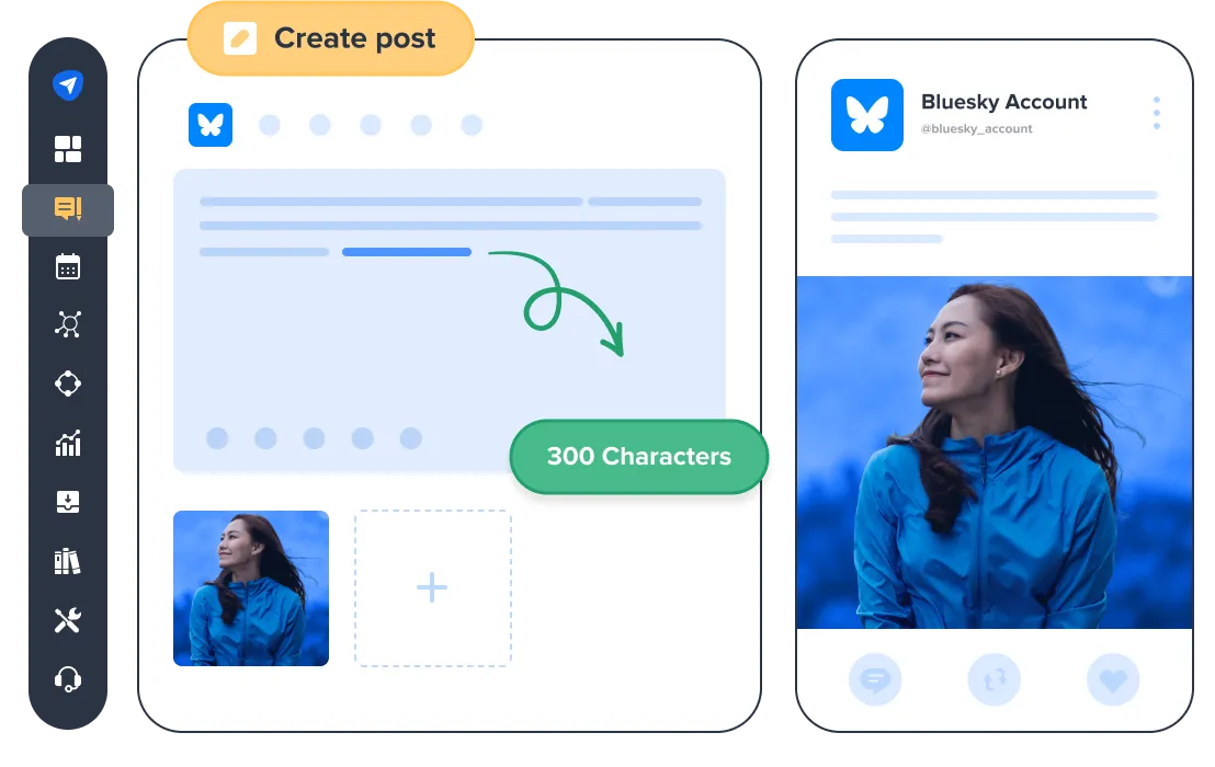 Create Bluesky Posts on SocialPilot
