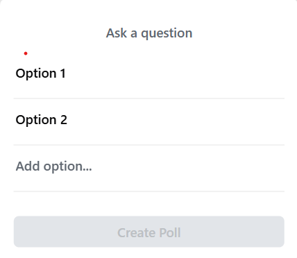 Create poll in Facebook messenger for members