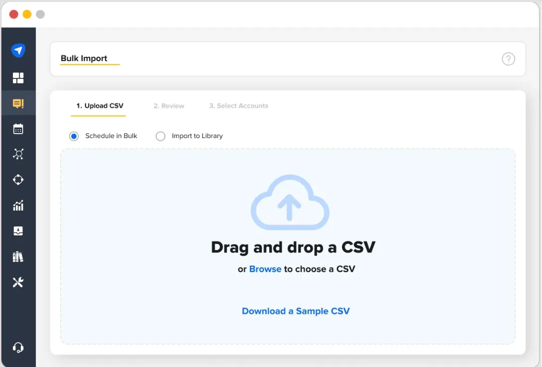 Bulk Import in SocialPilot