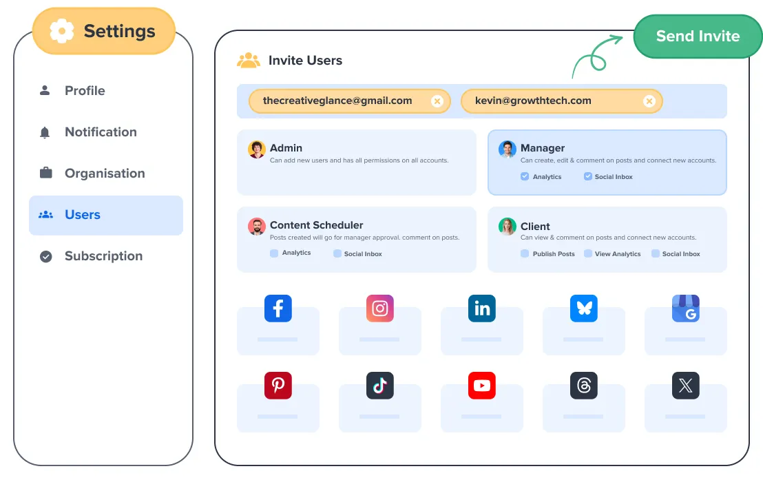 SocialPilot Team and Client Collaboration