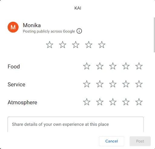 Review Window