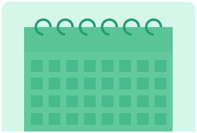 Modelo de calendário para redes sociais