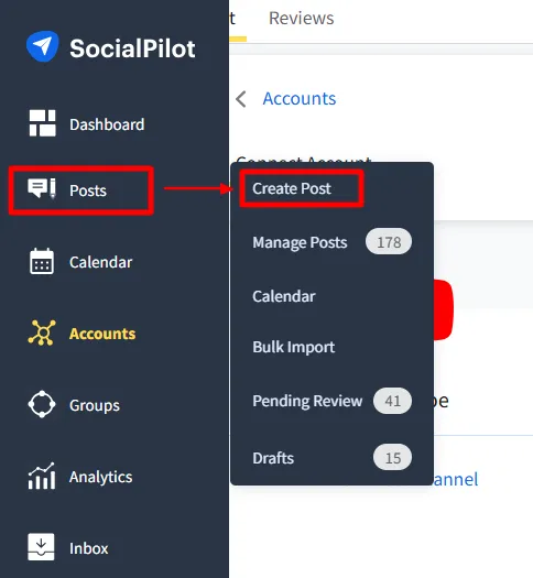Create post on SocialPilot Create post on SocialPilot