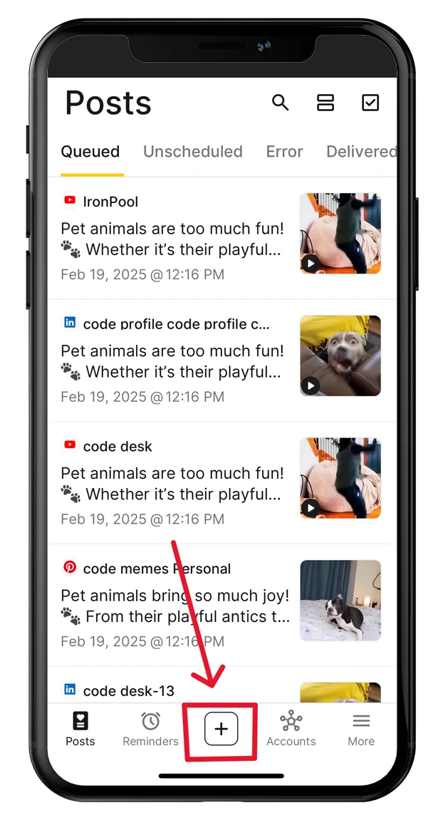 Start Bluesky post composing on SocialPilot mobile app Start Bluesky post composing on SocialPilot mobile app