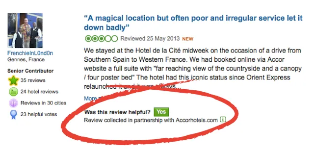 TripAdvisor listing can use incentivized review under
