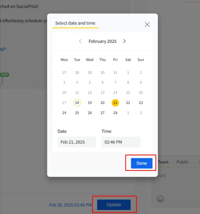 pick the updated date and time pick the updated date and time
