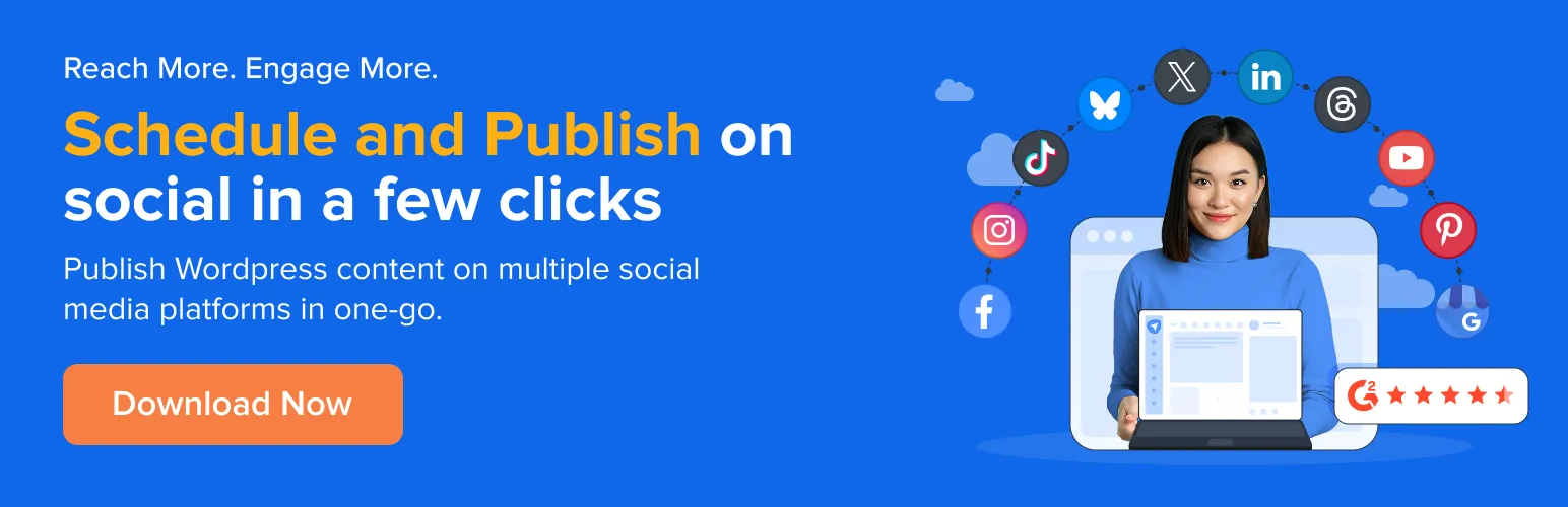 schedule and publish on social in a few clicks