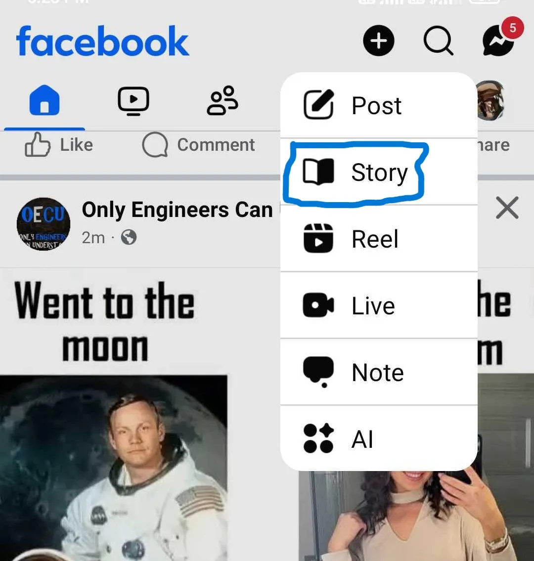 How to create poll in Facebook story