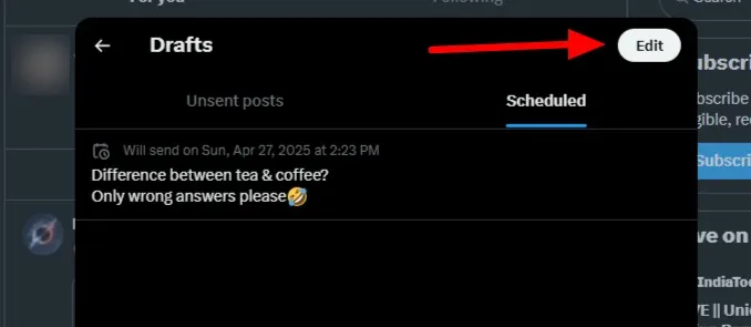 Options to Delete Tweets