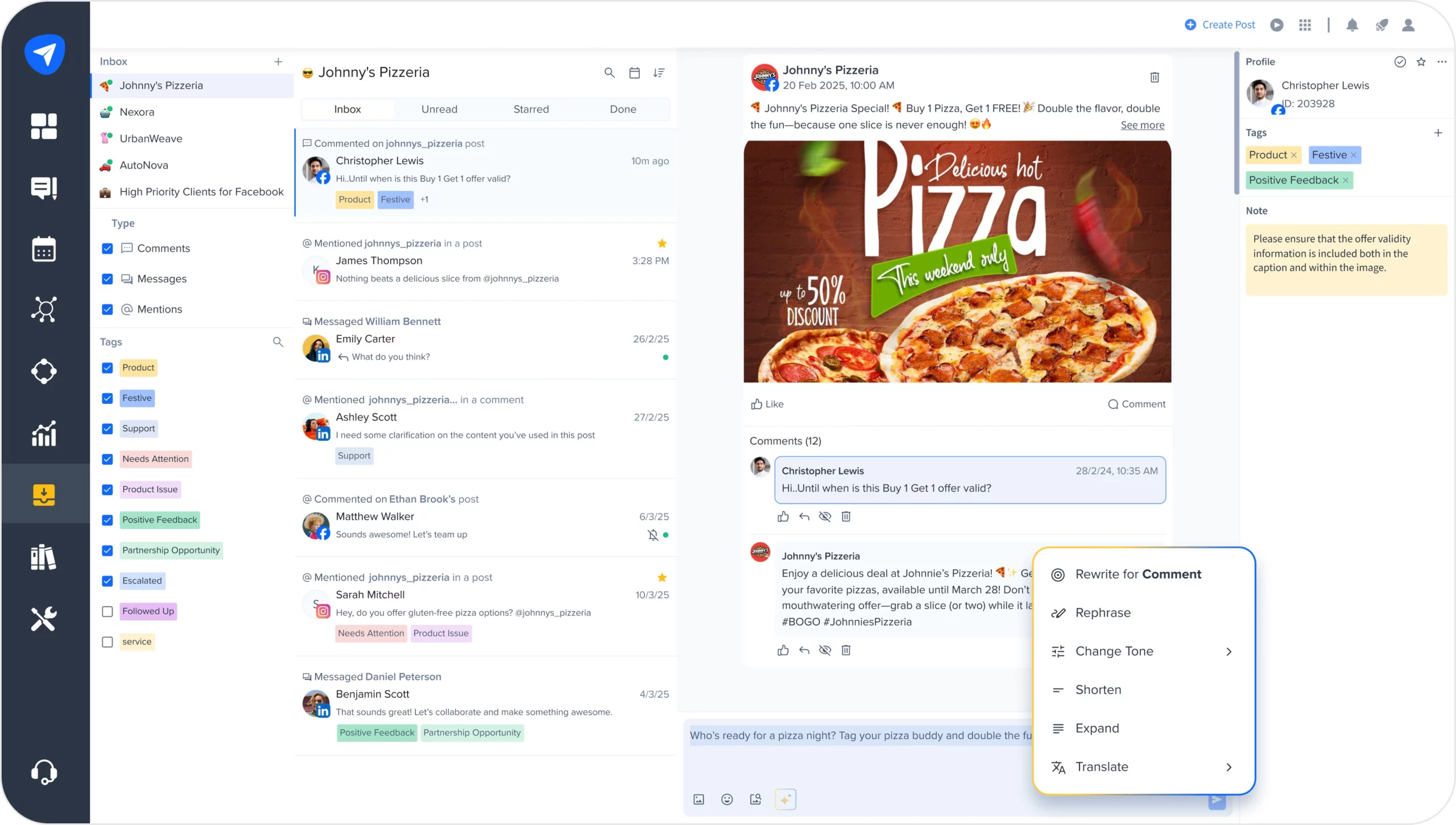 SocialPilot’s new Social Inbox