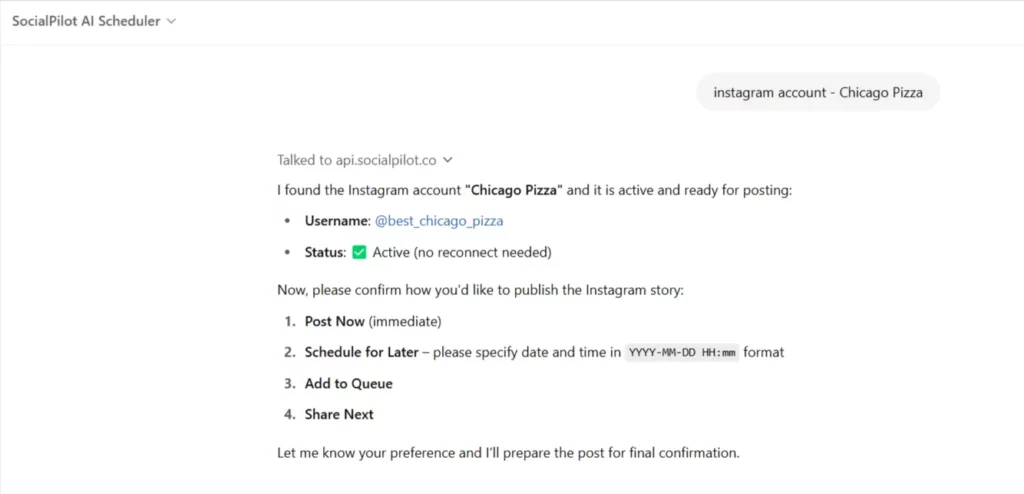 SocialPilot Instagram account login