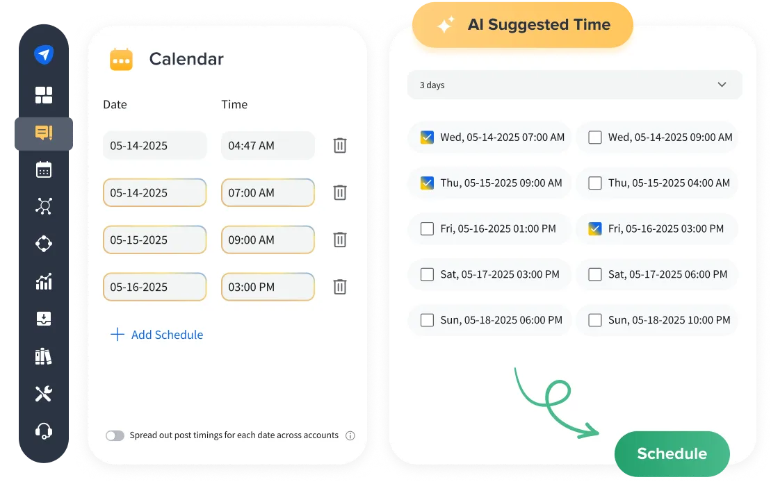 AI Suggested Time