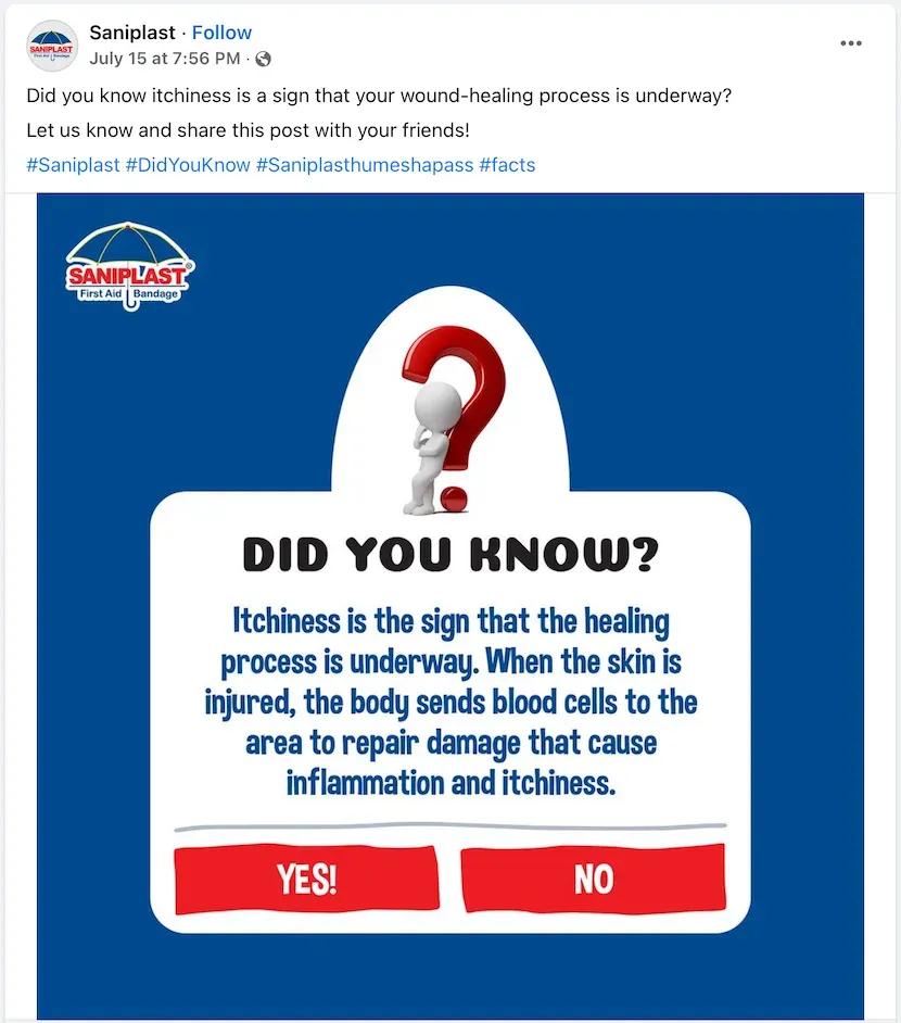 Facebook Educational:Informative Post Captions for Business