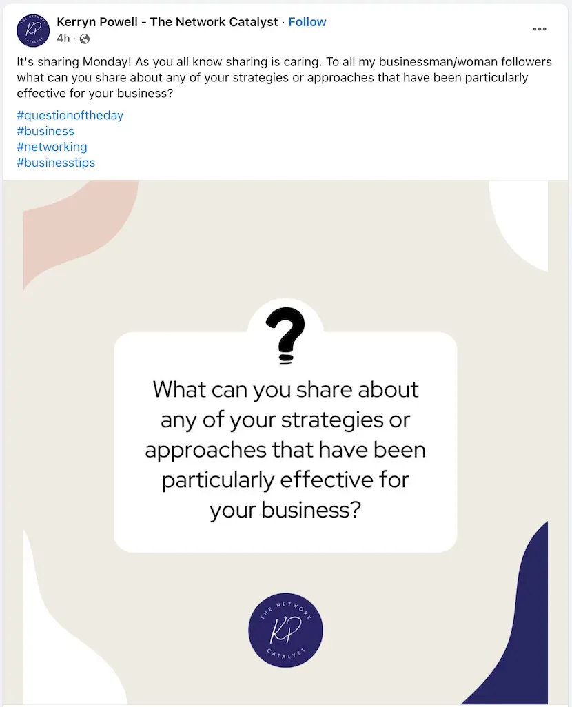 Question or Poll Facebook Post Captions