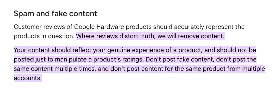 span and fake content