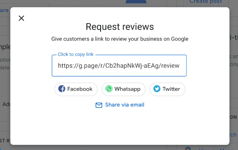 Copy and share the review link