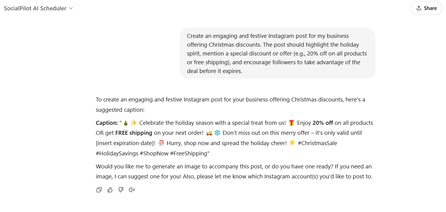 Instagram post for my business