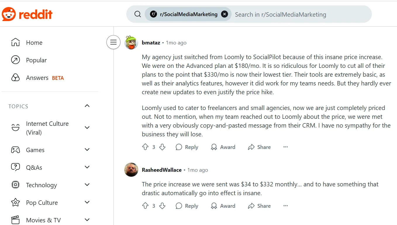 Reddit thread