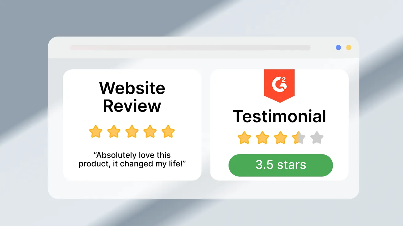 Tesimonials vs Reviews