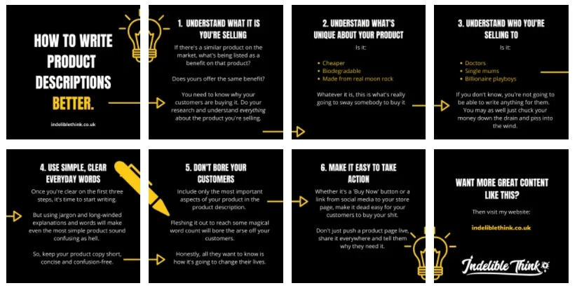 A sample LinkedIn carousel post
