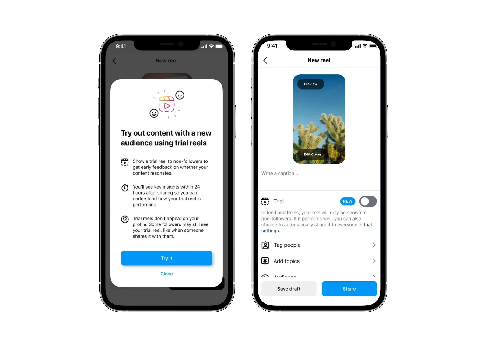 Instagram Reels trial feature Instagram Reels trial feature