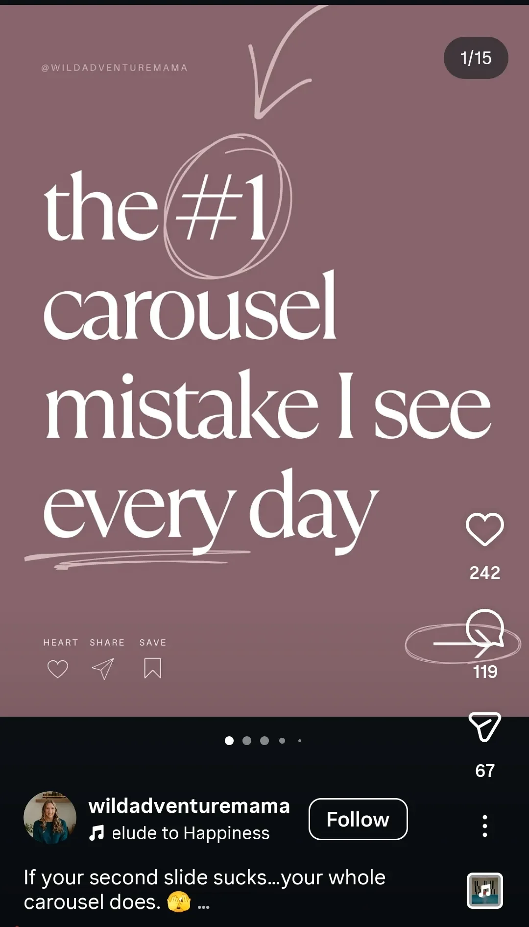 Instagram carousel post in reels feed Instagram carousel post in reels feed
