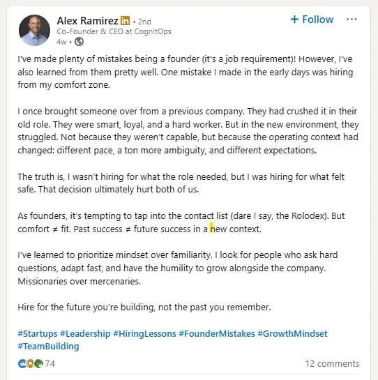Share founder and CEO reflection posts Share founder and CEO reflection posts