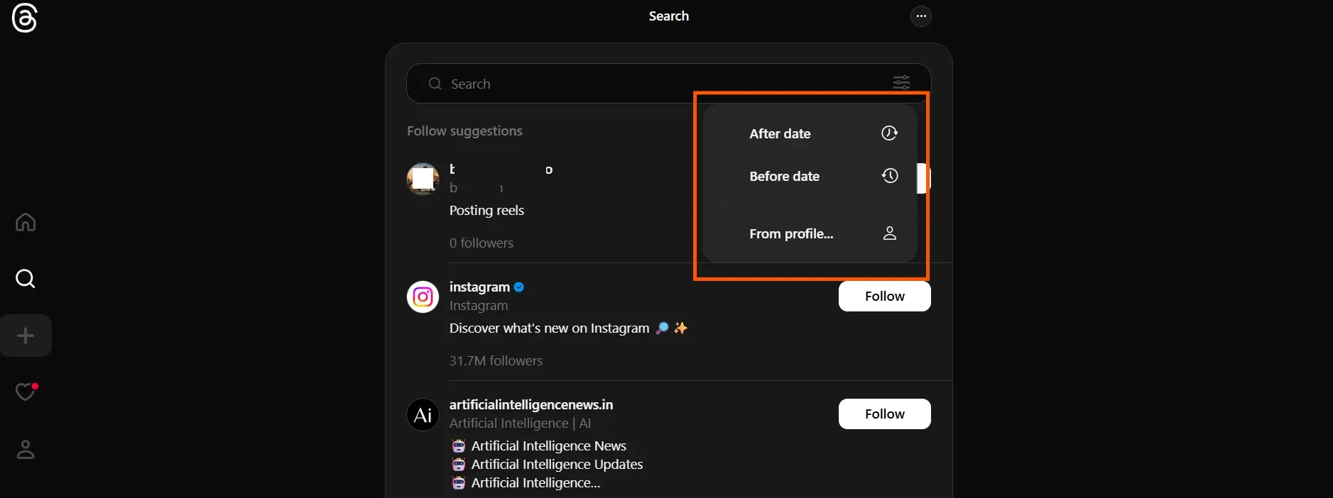 Threads search Threads search