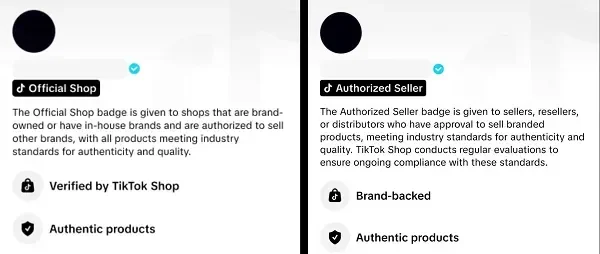 TikTok badges TikTok badges