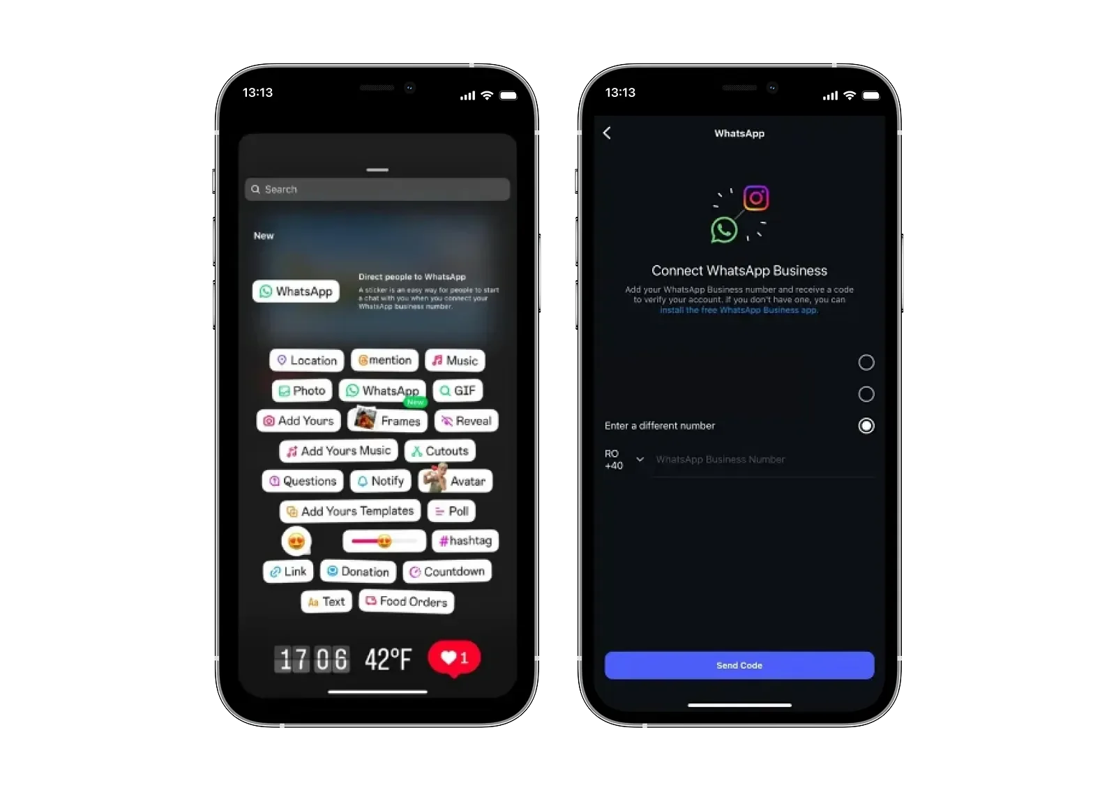 WhatsApp sticker on Instagram WhatsApp sticker on Instagram